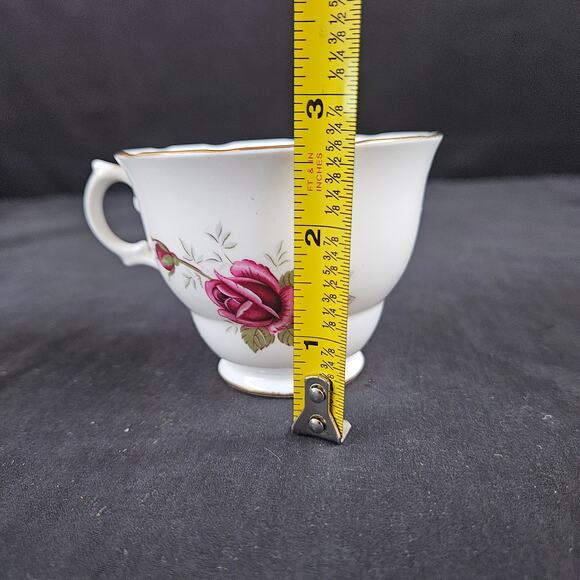 Royal Kent Bone China Tea Cup and Saucer Set Purple Rose Made in England - Picture 9 of 14